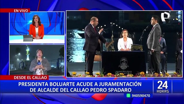 Presidenta Dina Boluarte asistió a la juramentación del alcalde del Callao