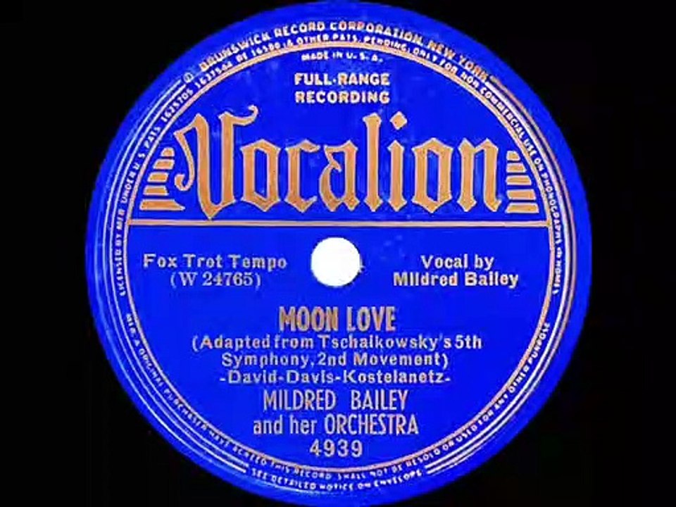 1939 Mildred Bailey Her Orchestra Moon Love