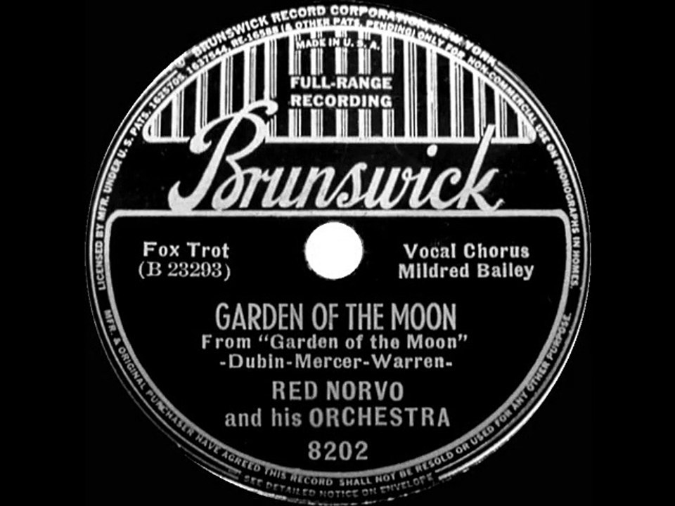 1938 Red Norvo Garden Of The Moon Mildred Bailey vocal