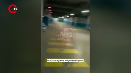 Skandal görüntüler... Çamlıca Cami otoparkında neler oluyor