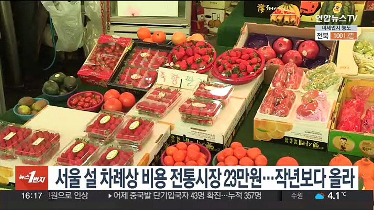 서울 설 차례상 비용 전통시장 23만원…작년보다 올라