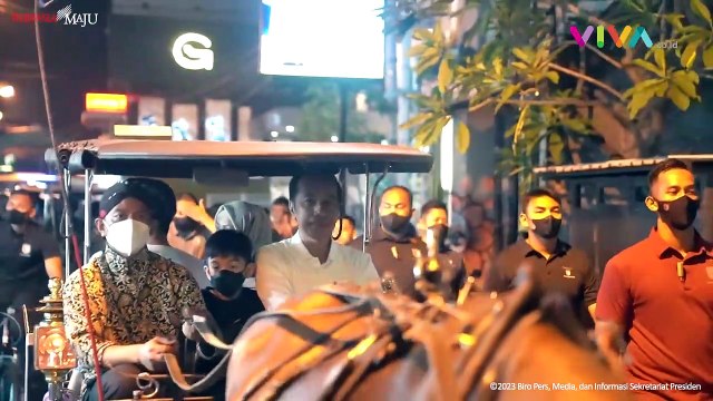 Jokowi Boyong Cucu Naik Andong, Paspampres Buat Formasi