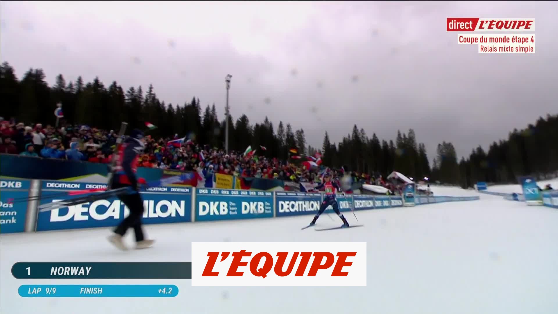 La Norvège remporte le relais mixte simple à Pokljuka - Biathlon - CM -  Vidéo Dailymotion