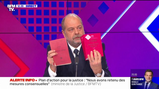 Éric Dupond-Moretti à propos du code de procédure pénale: Nous voulons le réécrire, le simplifier, en faire un outil pour les professionnels