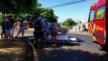 Ciclista fratura os dois braços em colisão no Bairro Canadá