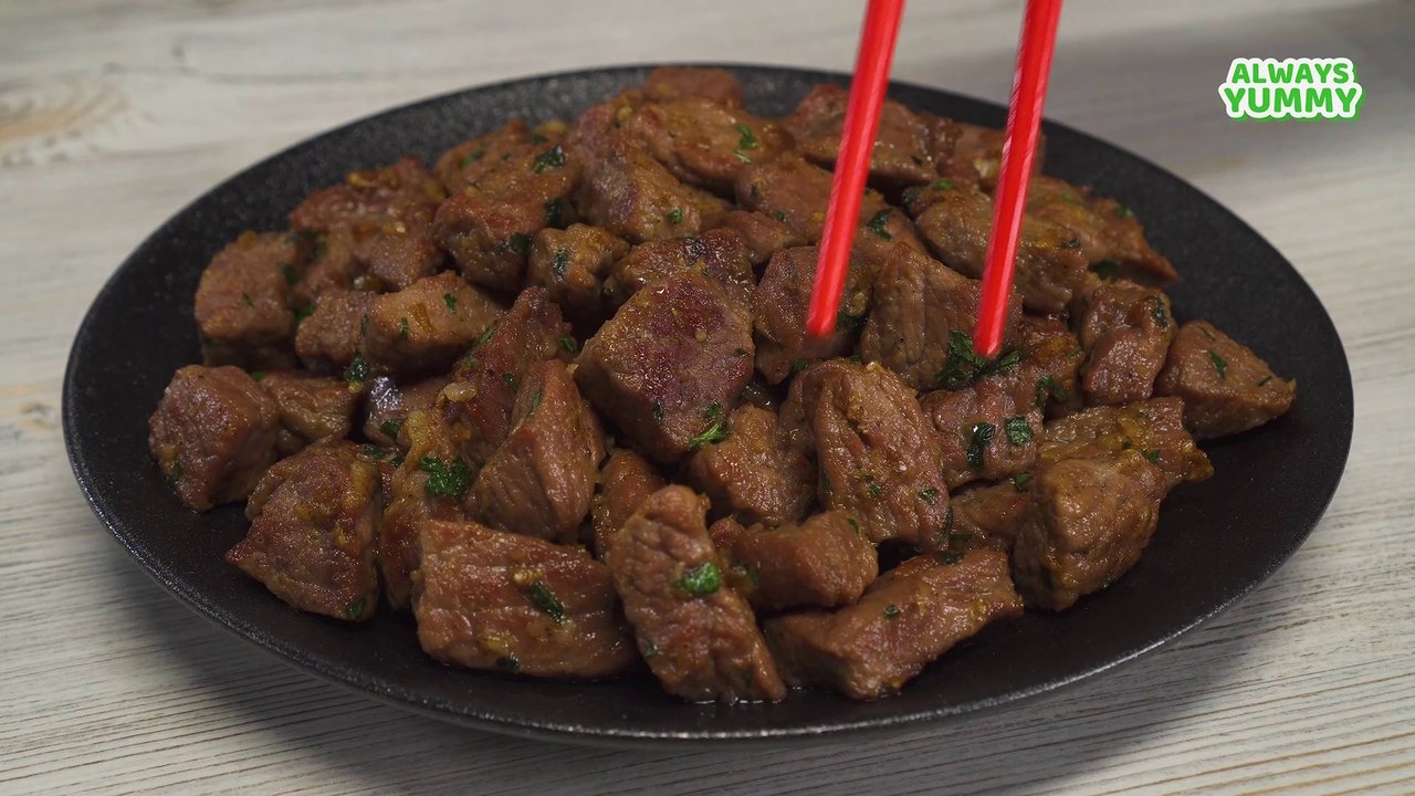 STEAK BITES | Garlic Butter Steak Bites in 15 min. Delicious and Quick! Recipe by Always Yummy!