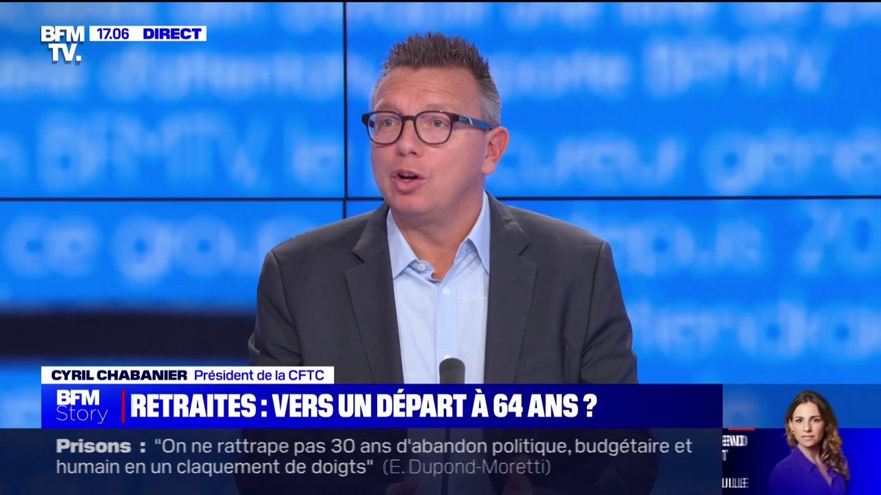 Réforme des retraites: "Ce qui bloque, c'est que sur le financement de cette réforme des retraites, on ne peut pas discuter", affirme le syndicaliste Cyril Chabanier (CFTC)