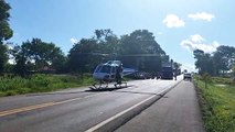 Perobal: Helicóptero do Samu é acionado para transportar vítima de capotamento na PR-323