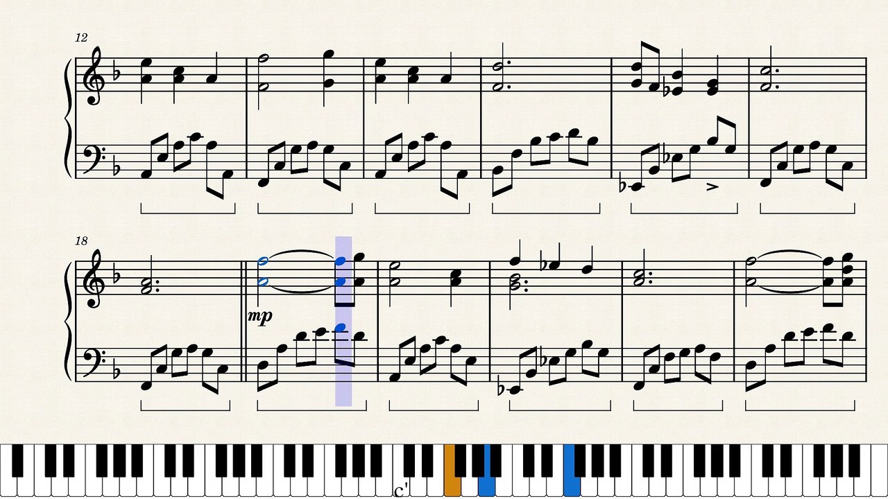 Watermark (Enya) (easy piano sheet music)