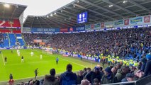 Leeds United fans at Cardiff City