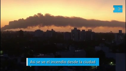 Asi se ve el incendio desde la ciudad