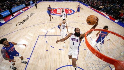 James Harden Achieves Double-Double as 76ers Beat Pistons 123-111 🏀