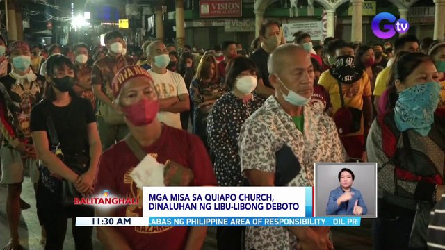 Mga misa sa Quiapo Church, dinaluhan ng libu-libong deboto | BT