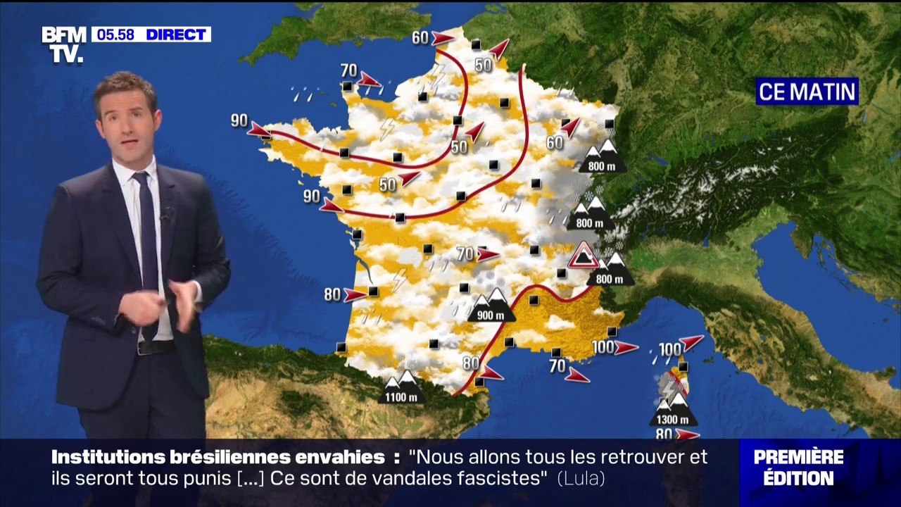 Un temps agité sur la plupart du pays ce lundi, la neige fait son retour sur l'ensemble des massifs