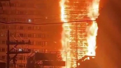 부산 서면 오피스텔 주차타워 화재..."경상 6명" / YTN