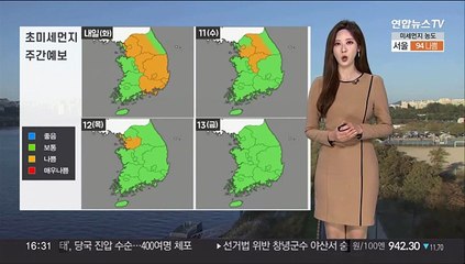 [날씨] 나흘째 공기질 말썽…서울 초미세먼지 주의보