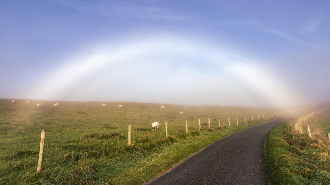 Rare white rainbow spotted in Florida