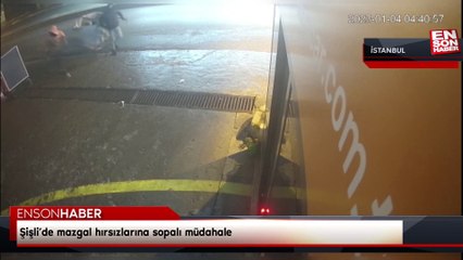 Şişli’de mazgal hırsızlarına sopalı müdahale