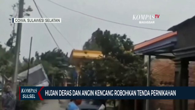 Hujan Deras Dan Angin Kencang Robohkan Tenda Pernikahan