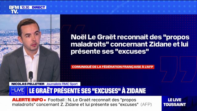 Noël Le Graët présente ses excuses à Zinédine Zidane et reconnaît des propos maladroits