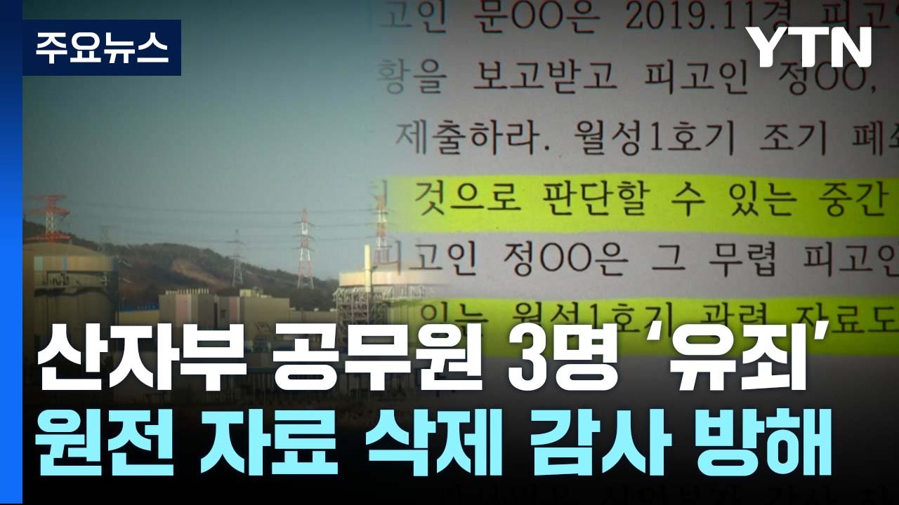 "월성 원전 자료 삭제해 감사 방해"...산업부 직원들 1심 '유죄' / YTN