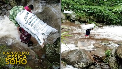Mga magsasaka, buwis-buhay na tumatawid ng rumaragasang ilog | Kapuso Mo, Jessica Soho