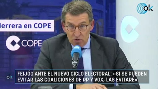 Feijóo ante el nuevo ciclo electoral «Si se pueden evitar las coaliciones de PP y Vox, las evitaré»