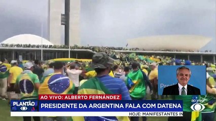Presidente da Argentina diz que vandalismo em Brasília não é um ato isolado 09/01/2023 08:47:46