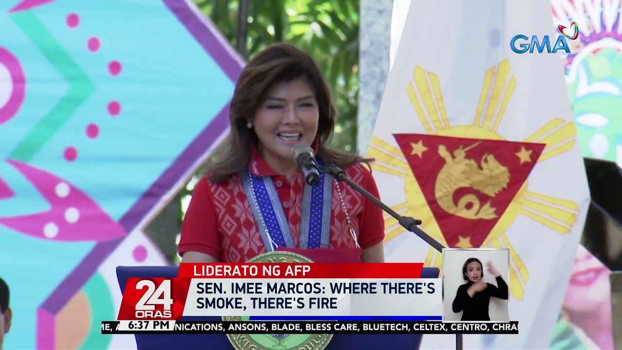 Sen. Imee Marcos: Where there's smoke, there's fire