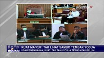 Dicecar Hakim, Kuat Ma'ruf Tetap Sebut Tak Lihat Sambo Tembak Yosua