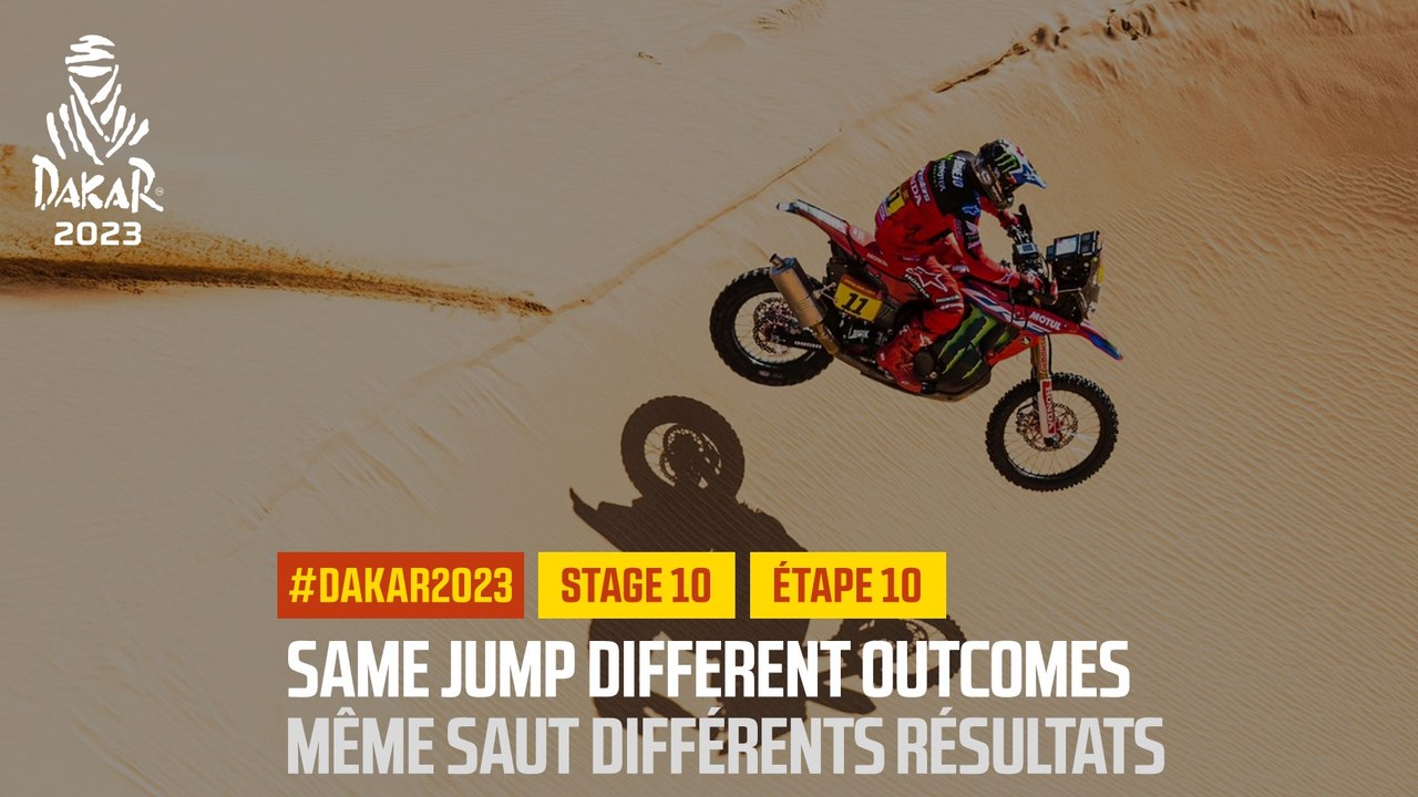 Same jump different outcomes / Même saut différents résultats - Étape 10 / Stage 10 - #Dakar2023