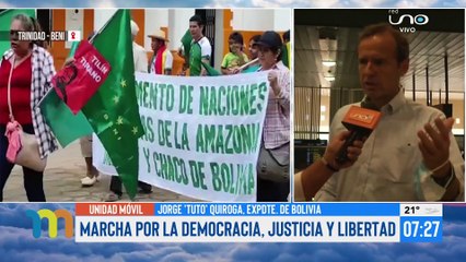 'Tuto' Quiroga a la población cruceña: "Hay que revelarse y movilizarse hasta que Camacho este libre"