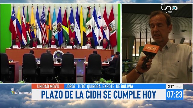 'Tuto' Quiroga habla en referencia al plazo que dio la CIDH al estado boliviano de resarcir daños a las víctimas del caso Terrorismo en el hotel las Américas