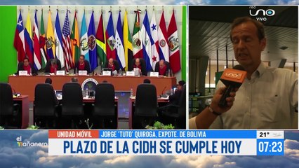 'Tuto' Quiroga habla en referencia al plazo que dio la CIDH al estado boliviano de resarcir daños a las víctimas del caso "Terrorismo en el hotel las Américas"