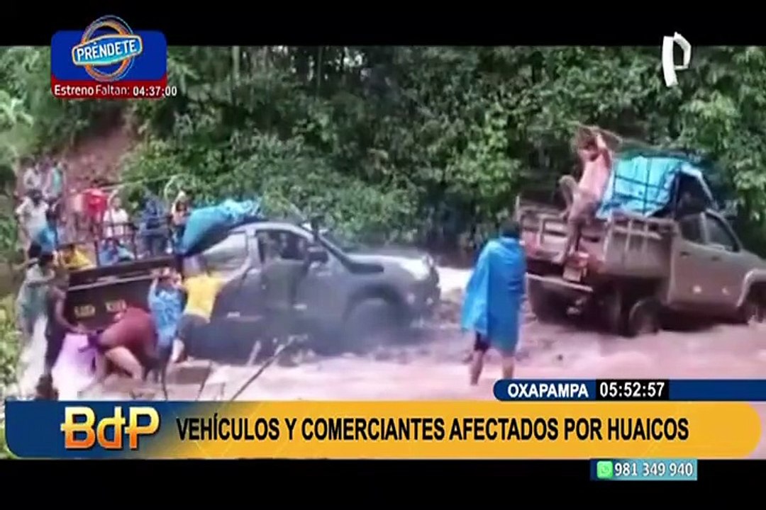 Alerta en Oxapampa: lluvias provoca deslizamientos y desborde de ríos y quebradas