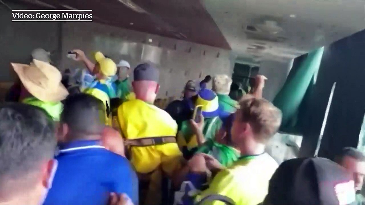 Supporters of Brazil's far-right ex-president Jair Bolsonaro storm key government buildings