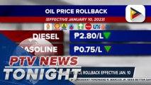 Oil firms to implement price rollback effective Jan. 10