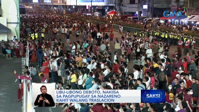 Libu-libong deboto, nakiisa sa pagpupugay sa Nazareno kahit walang Traslacion | Saksi