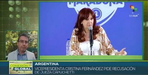 Vicepresidenta argentina solicita recusación de jueza Capuchetti