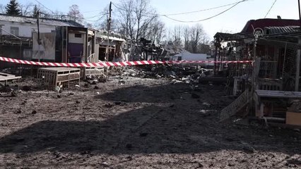 Rus ordusunun saldırısında füzenin Harkiv'deki çarşıya isabet etmesi sonucu bir kişi öldü