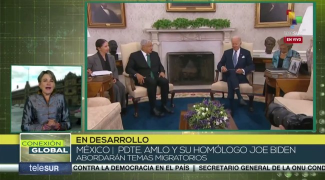 Presidentes de México y EE.UU sostienen encuentro bilateral para debatir sus agendas gubernamentales