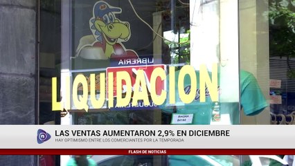 LAS VENTAS AUMENTARON 2,9% EN DICIEMBRE