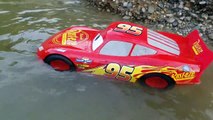Toy Cars Slide Dlan play Sliding Cars Jump into Water