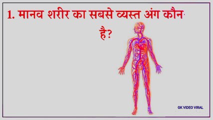 मानव के शरीर का सबसे व्यस्त अंग कौन सा है√ GK question answer √ GK quiz GK question √ gk video viral