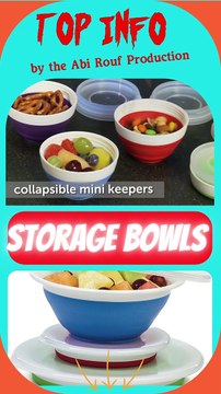 Progressive Prepworks Thinstore Collapsible PrepStorage Bowls with Lids - Set of 3