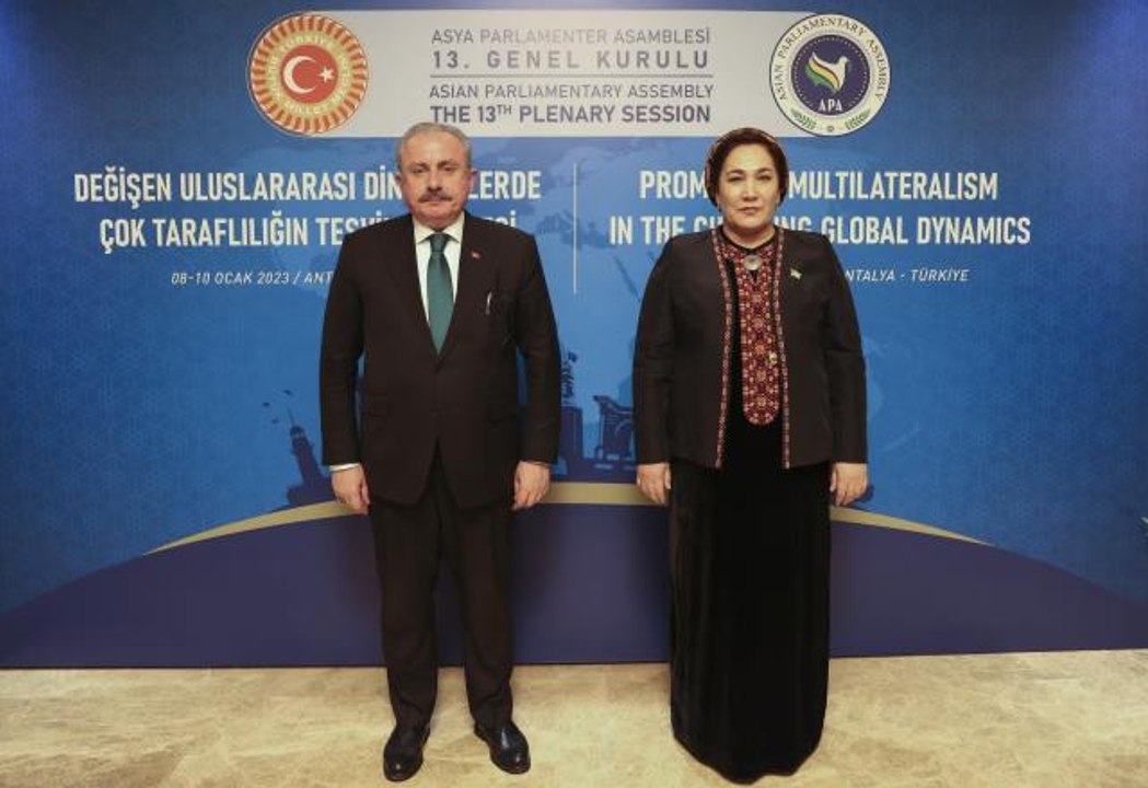 TBMM Başkanı Şentop, Türkmenistan Milli Konseyi Meclis Başkanı Mammedova ile görüştü
