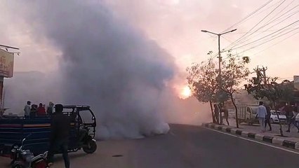 कार की सीएनजी लीक, जनहानि टली