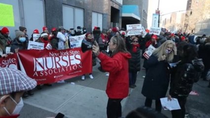Huelga de más de 7.000 enfermeras en 2 importantes hospitales de Nueva York