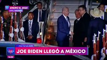 Joe Biden llegó a México y fue recibido por López Obrador en el AIFA
