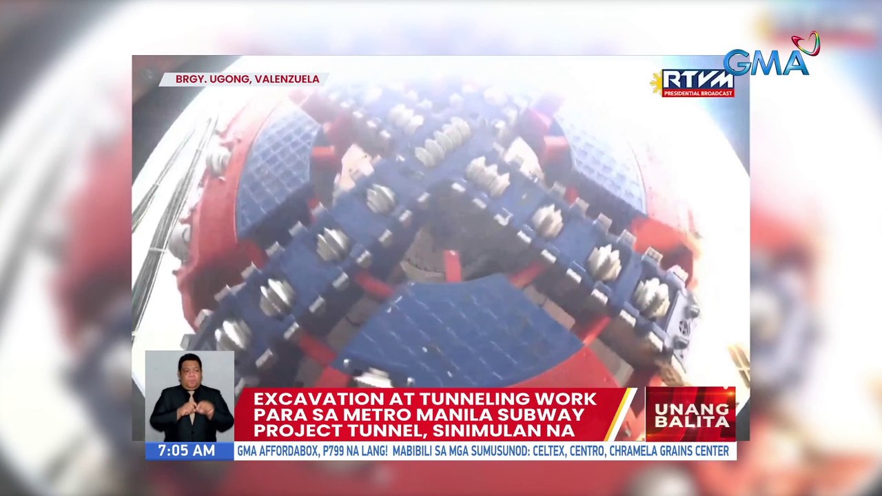 Excavation at tunneling work para sa Metro Manila Subway Project Tunnel, sinimulan na | UB